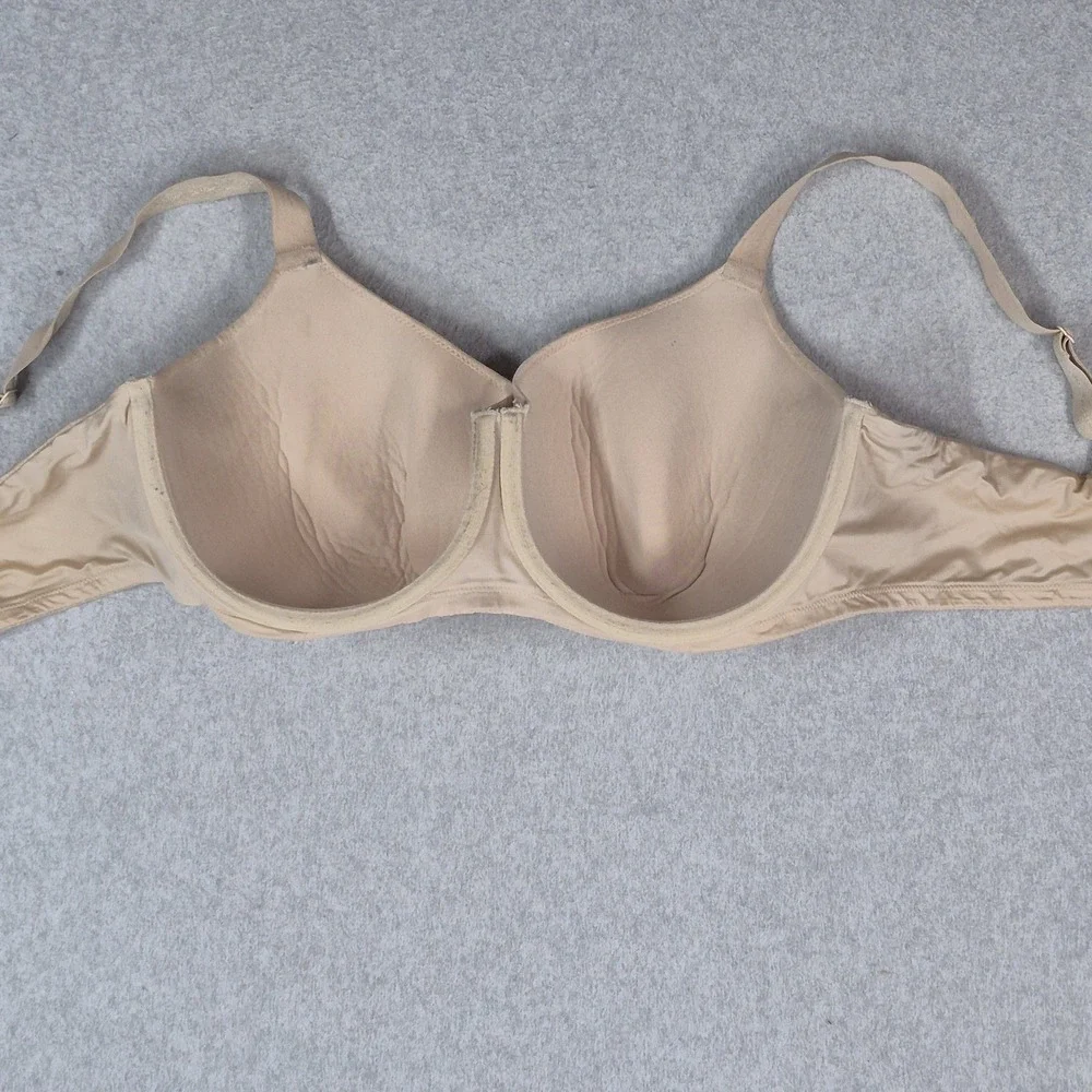 Wacoal Women Bra 40DDD Beige Floral T Shirt Underwired Strap Adjustable